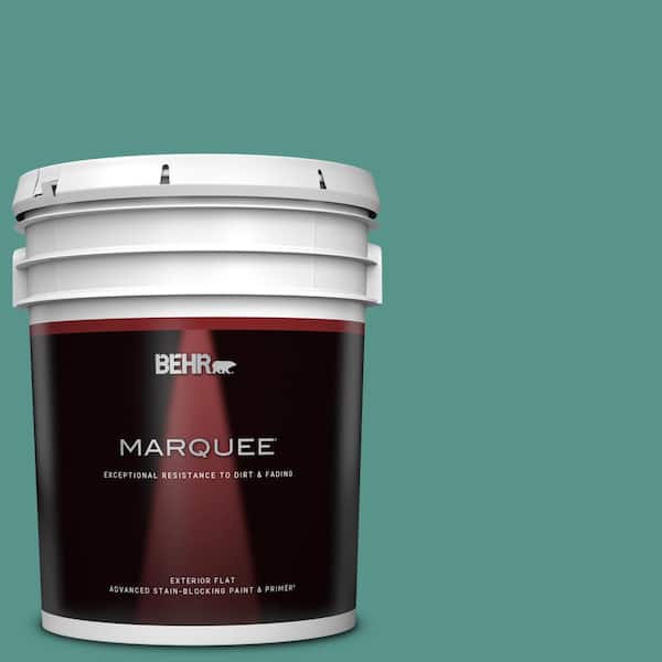 BEHR MARQUEE 5 gal. #490D-6 Thermal Spring Flat Exterior Paint & Primer