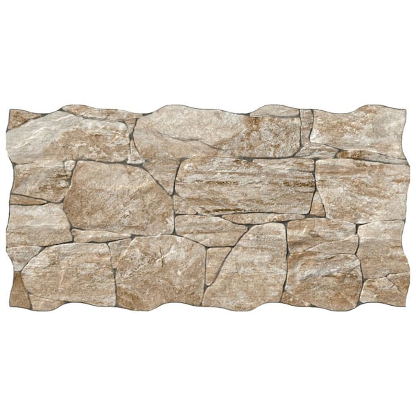 Merola Tile Caldera Roques Stone 12-5/8 in. x 25-1/8 in. Porcelain