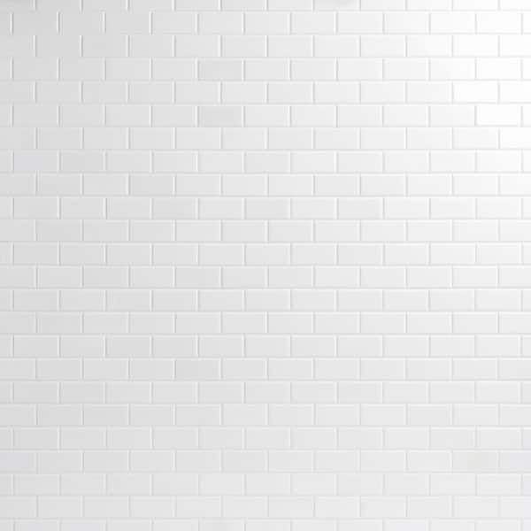 Ivy Hill Tile White Thassos Brick Joint 12 in. x 12 in. Polished Marble Mosaic Tile