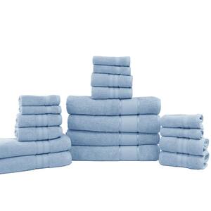 MODERN THREADS 6-Piece Organic Vines Blue Yarn Dyed Towel Set  5YDJQORG-BLU-ST - The Home Depot