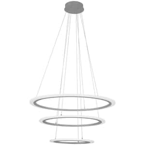 Discovery 150-Watt Equivalence Silver Integrated LED Pendant