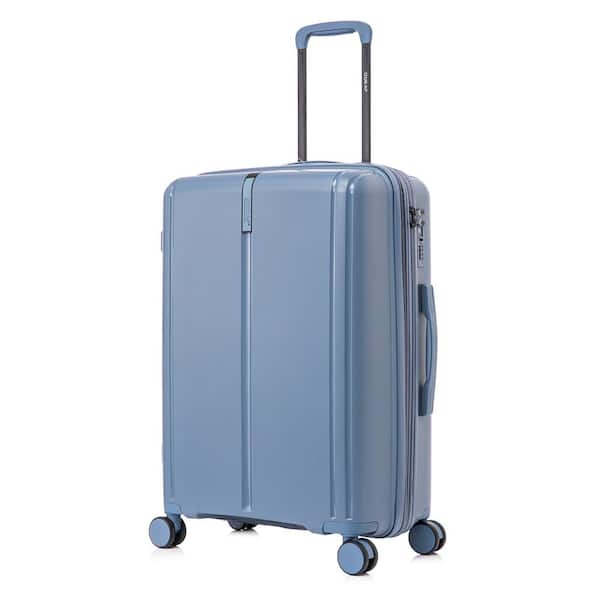 DUKAP Airley 24 in. Blue Lightweight Hard Side Spinner Carry-On Suitcase