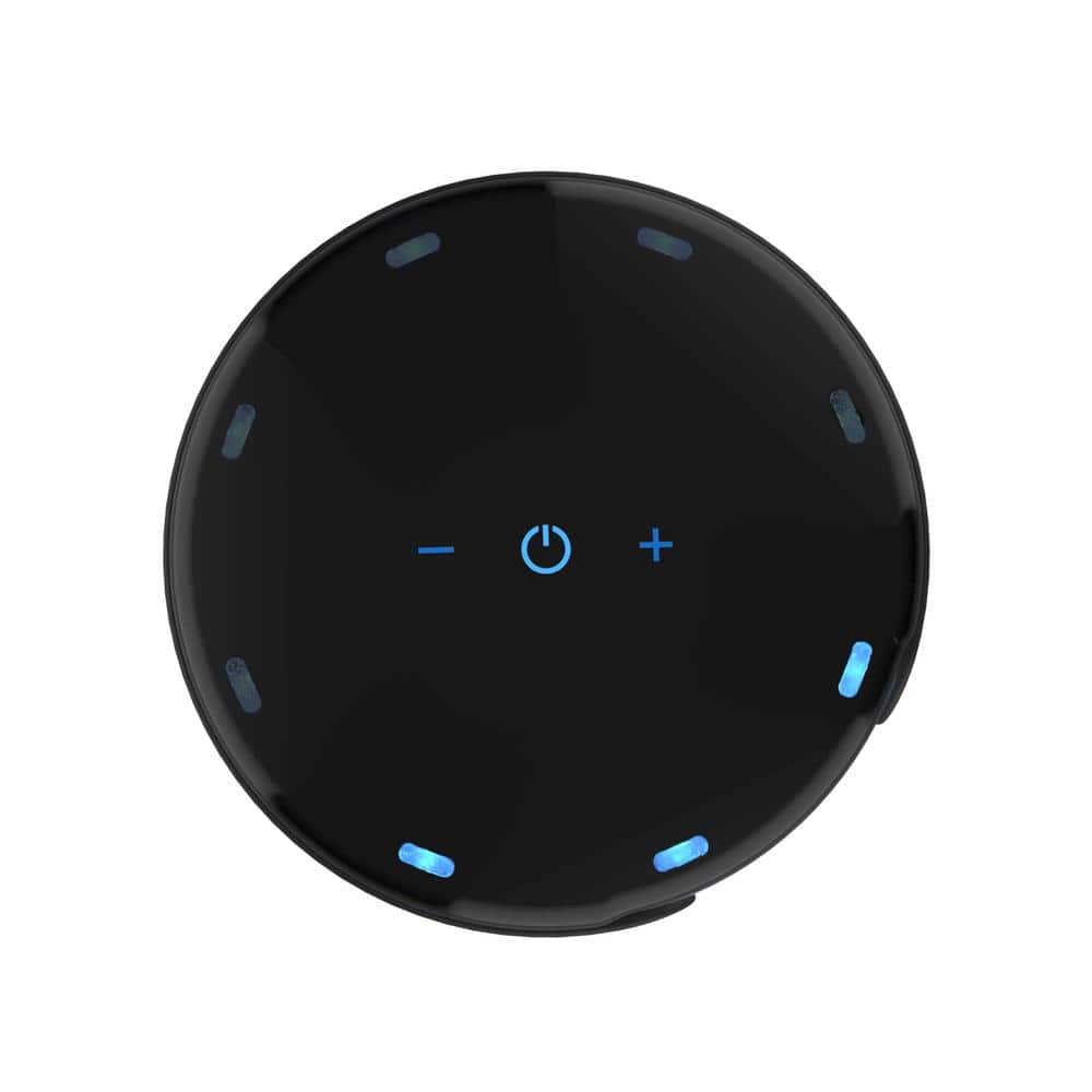 Black Oscillating Tower Fan with Adjustable Height and Alexa Control