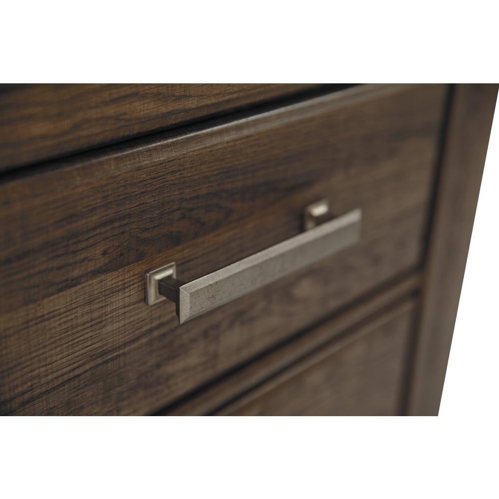 Juararo Dark Brown 3-Drawer Transitional Nightstand