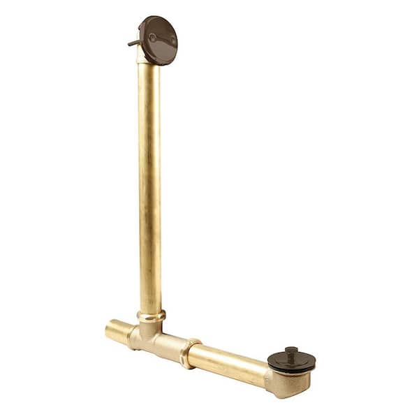 Westbrass Above Floor Overflow with Twist and Close Trim and 2-Hole Overflow Cover, Oil Rubbed Bronze