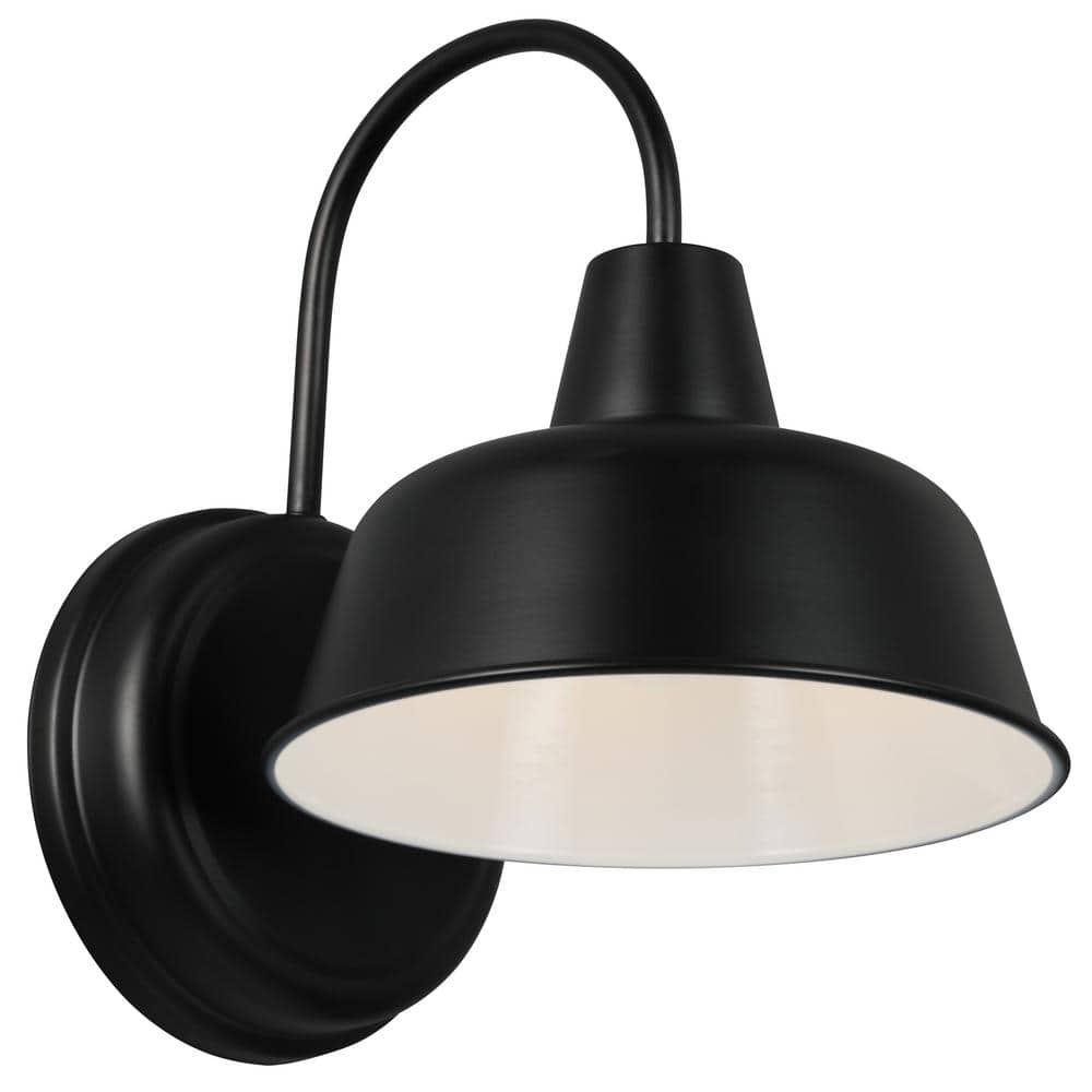 Matte Black Dimmable Outdoor Wall Light Sconce Set