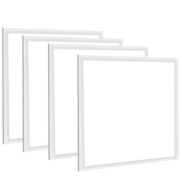 2 ft. x 2 ft. 5800 Lumens Integrated LED Panel Light, 5000K Daylight, Dimmable 2x2 Recessed Edge-Lit Fixture (4 Pack)