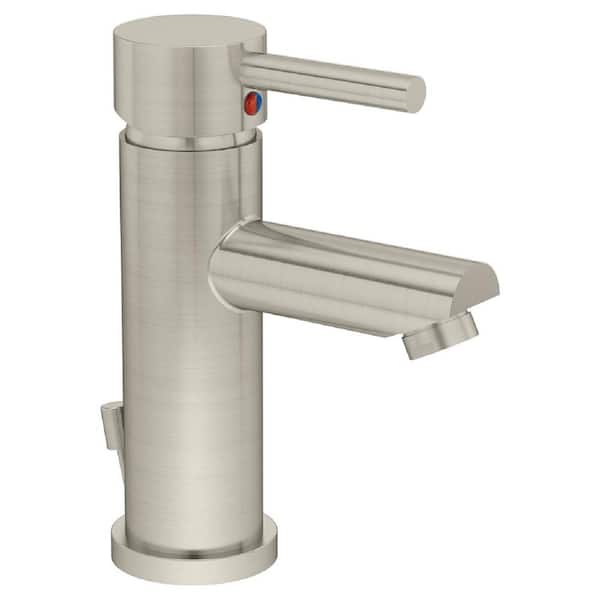 Symmons Dia Single Hole 1-Handle Bathroom Faucet in Satin Nickel