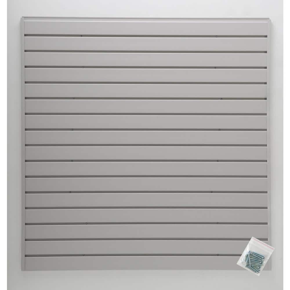 Light Gray 48" x 48" Expandable Slatwall Panel Kit