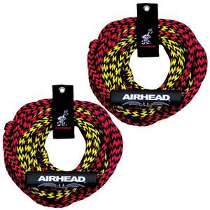Tube Rope 2 Section with Floater 2 Rider Towable Lake Boat Water (2-Pack)