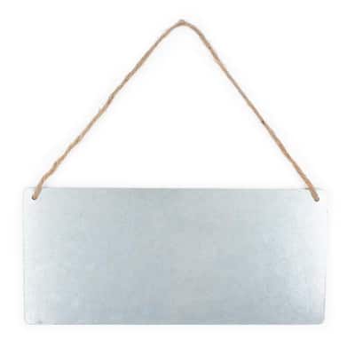 Project Craft Hanging Blank Galvanized Metal Sign for Craft Painting, 11 in. x 5 in.