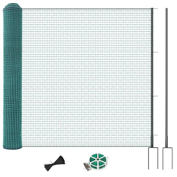 Non Electric Fence Netting 40 in. x164 ft. Boundary Fence Movable Livestock Nets Mesh for Chickens, Goats in Farm