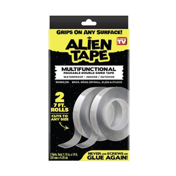 As Seen on TV Alien Tape 7 ft. Reusable Double-Sided Multi-Surface Tape (2-Pack)