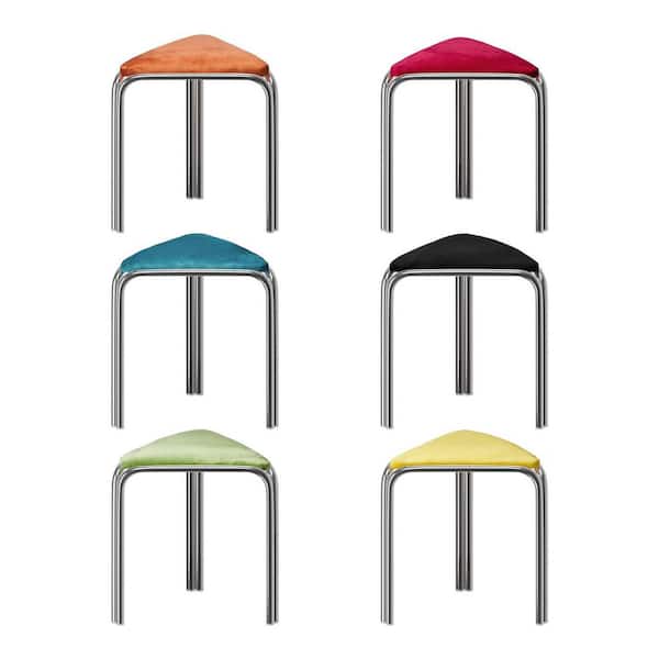 Karl home 18 in. H Mutli-Color Metal Frame Velvet Padded Seat
