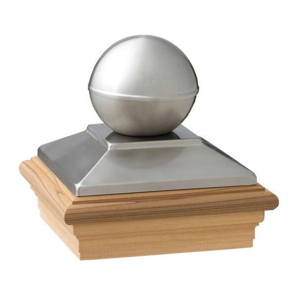 DeckoRail 6 in. x 6 in. WRC Stainless Ball Top Post Cap