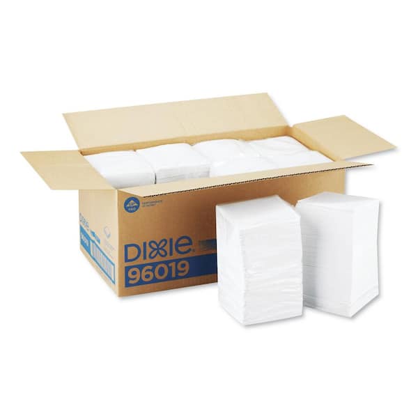 Beverage Napkins, Single-Ply, 9 1/2 in. x 9 1/2 in., White, 500/Pack, 8 Packs/Carton