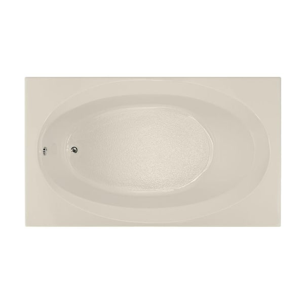 Hydro Systems Studio 72 in. Acrylic Rectangular Drop-in Non-Whirlpool Bathtub in Biscuit