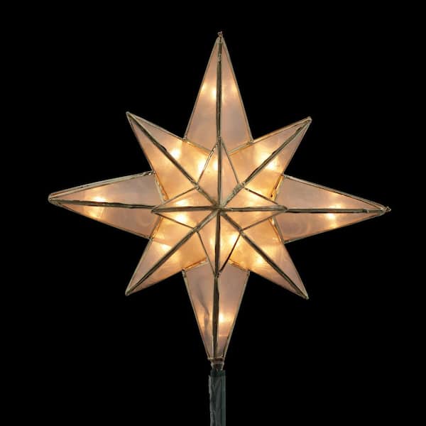 GE - Clear Capiz Bethlehem Star Tree Topper