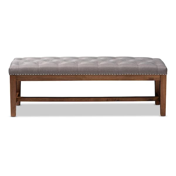 Baxton Studio Ainsley Gray Bench