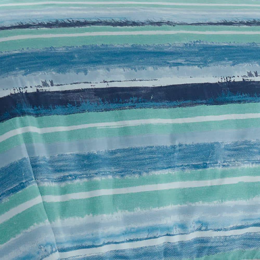 Full Blue Cotton Reversible Nautical Comforter Set