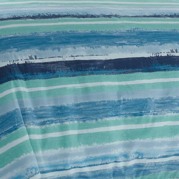 Poppy & Fritz Alex 3-Piece Aqua Blue Striped Cotton Full