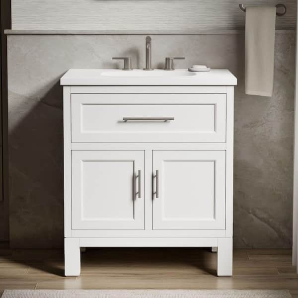 シズニルック bonnae three-quarter sleeve 白 1 KOHLER Quo 31in. Single Sink Freestanding White Bath Vanity with