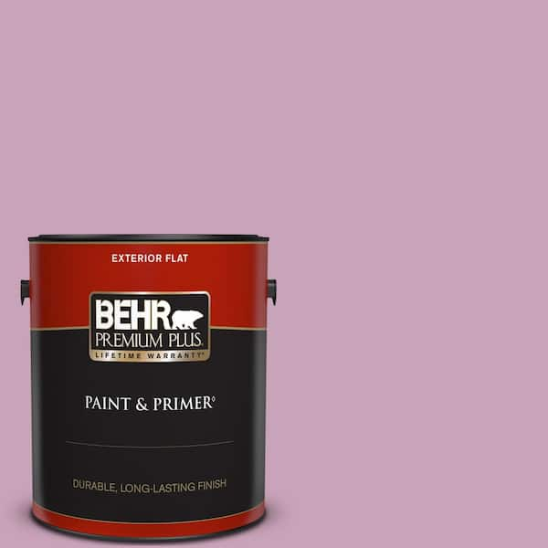 BEHR PREMIUM PLUS 1 gal. #690D-4 Taste of Berry Flat Exterior Paint & Primer