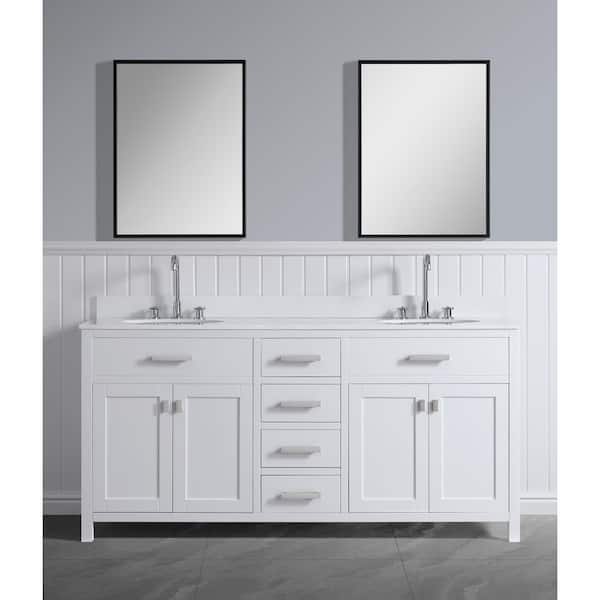 Design Element London 71.5 in. W x 21.5 in. D Vanity Cabinet Only in White