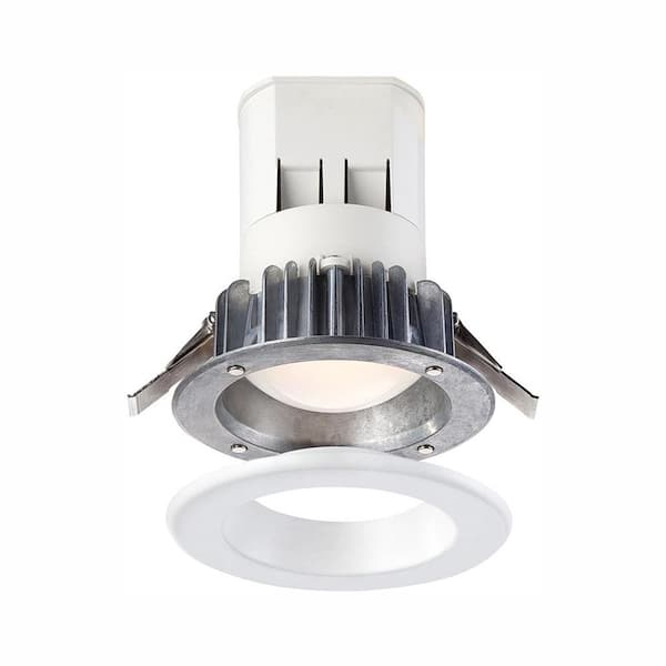 EnviroLite 4 in. Bright White LED Easy Up Recessed Can Light with 93 CRI J-Box (No Can Needed)