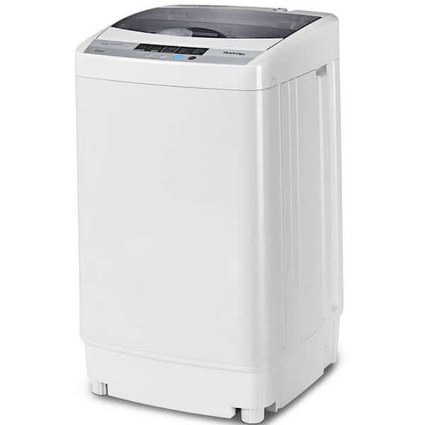 Costway 19 in. W 1.34 cu. ft. Smart Portable Top Load Washing Machine Spin Compact Washer in Grey