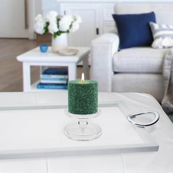 ROOT CANDLES 3 in. x 3 in. Timberline Dark Green Pillar Candle