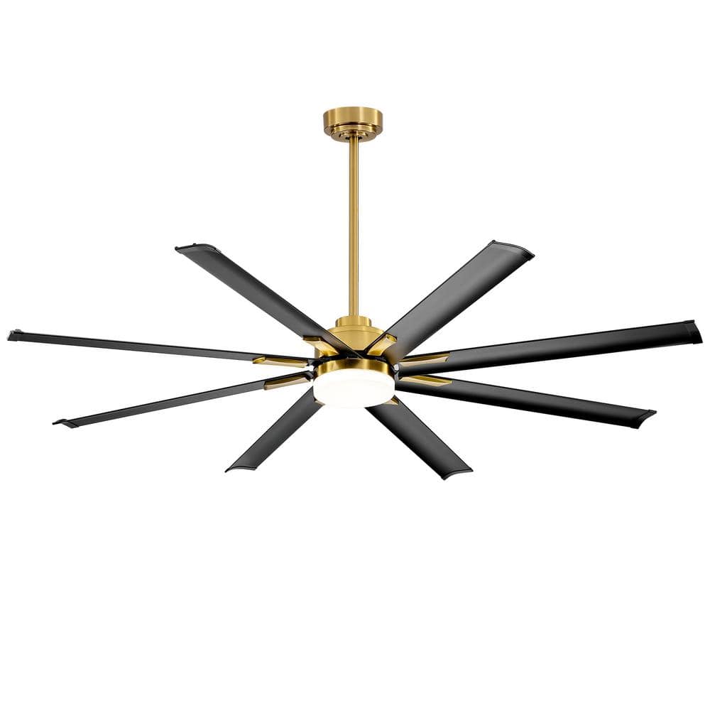 Vincent 72'' Black and Gold Aluminum Ceiling Fan with Remote