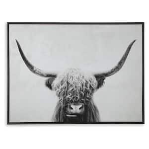 Pancho Framed Highland Cow Art Print 36 in. x 48 in.