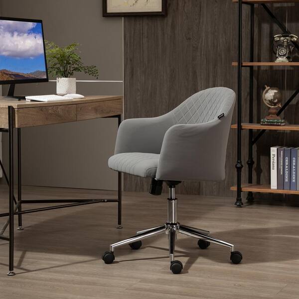 Vinsetto Grey, Ergonomic Office Chair with Swivel, Hollow Mid-Back Computer  Desk Chair with Adjustable Height and Back Tilt 921-461LG - The Home Depot