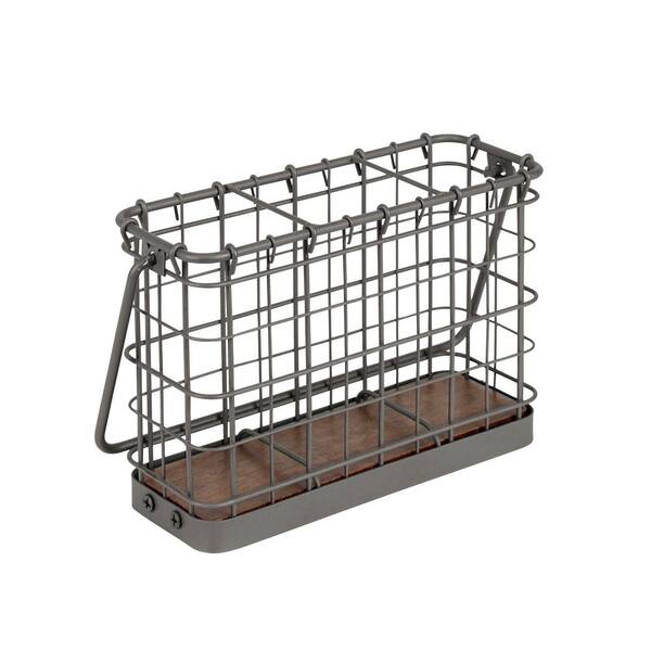 Spectrum Madison 5.5 in. H x 9 in. W x 3.25 in. D Industrial Gray Steel Flatware and Utensil Organizers