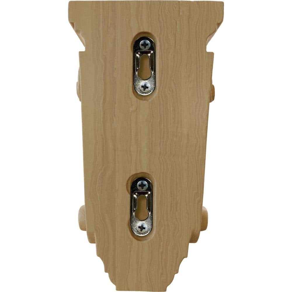 Cherry Hand-Carved Hardwood Pilaster Corbel, 7.5" x 4"