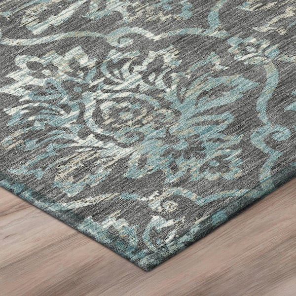 Chantille Machine Washable Indoor/Outdoor Abstract ACN3150 Gray 2 ft. x 7 ft. Runner Rug