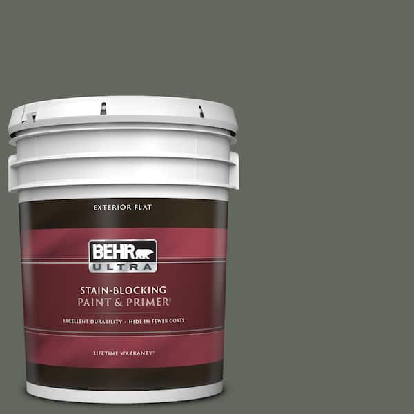 BEHR ULTRA 5 gal. #710F-6 Painted Turtle Flat Exterior Paint & Primer