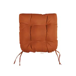 Sorra Home Sunbrella Canvas Rust U-Shaped Tufted Outdoor Seat Cushion