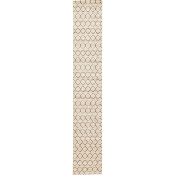 Unique Loom Trellis Philadelphia Beige/Light Brown 2' 7 x 16' 5 Runner Rug