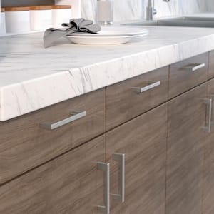 Armadale Collection 3 3/4 in. (96 mm) Brushed Nickel Modern Rectangular Cabinet Bar Pull