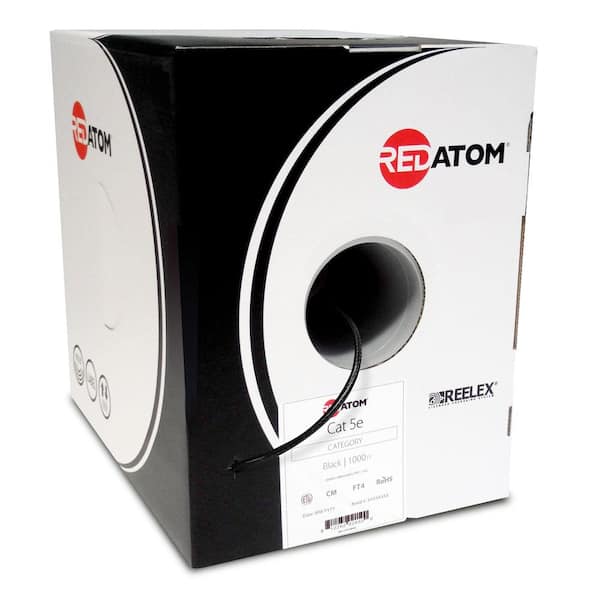 RED ATOM 350 MHz, 1000 ft. 24 AWG 4-Pair UTP Cat5e Data Cable