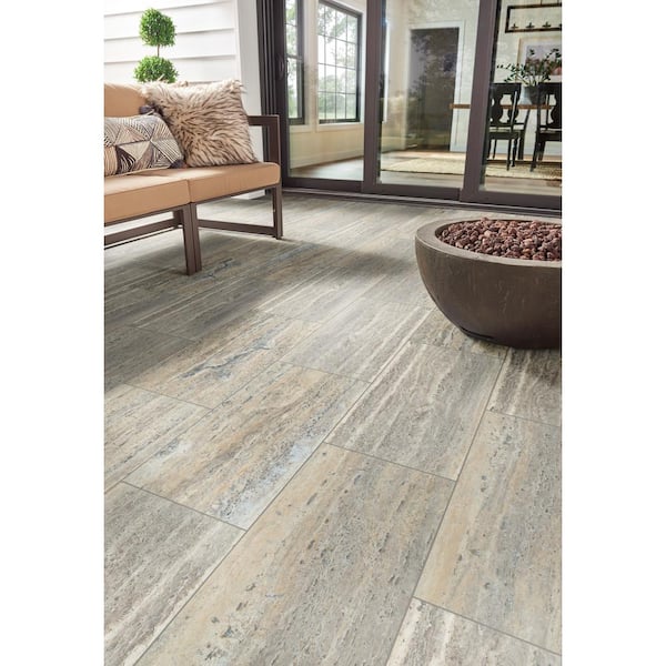 Silver Travertine 12 in. x 24 in. Honed Travertine Floor and Wall Tile (8 sq. ft./Case)