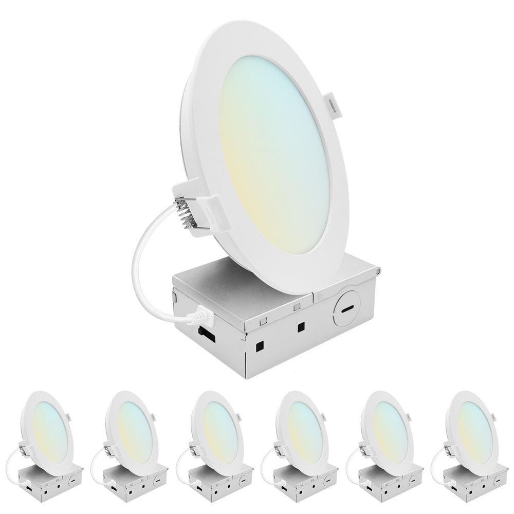 6 In. Integrated LED Recessed Light, Mini Panel Light, 5CCT, 1400LM, 15W, 100° Beam, Dimmable, ETL Listed 6 Pack price history on PriceWatchPro