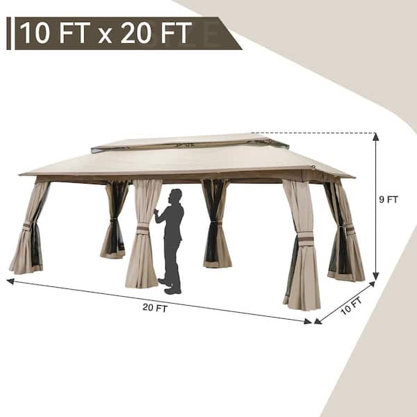 Zenova Heavy-duty 10' x 20' Pop up Canopy Gazebo Tent