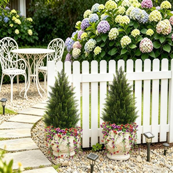 Vitalismo 3 ft. Artificial Cedar Trees with Spring Red and Purple