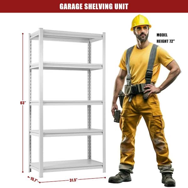 Siavonce 5-Tiers Metal Industrial Duty Adjustable Pantry Organizer Siavonce 5-Tiers Metal Industrial Duty Adjustable Pantry Organizer