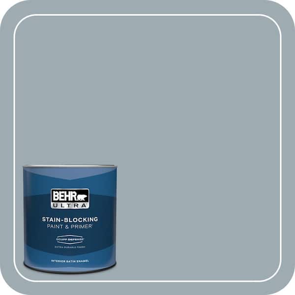 BEHR ULTRA 1 qt. #ECC-30-1 Pelican Bay Extra Durable Satin Enamel Interior Paint & Primer