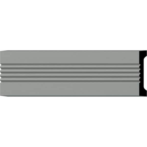 Ekena Millwork SAMPLE - 3/4 in. x 12 in. x 4-1/2 in. Urethane Lisbon Fluted Panel Moulding
