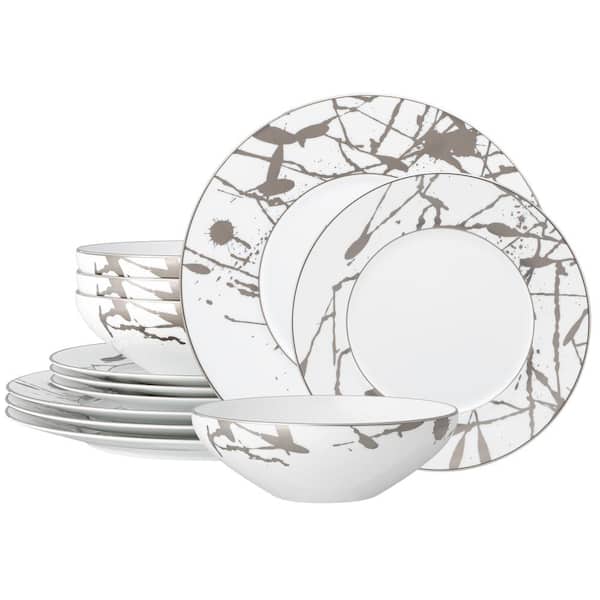 Noritake Raptures Platinum 12-Piece Set, (Service For 4)